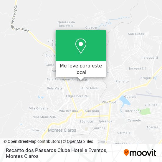 Recanto dos Pássaros Clube Hotel e Eventos mapa