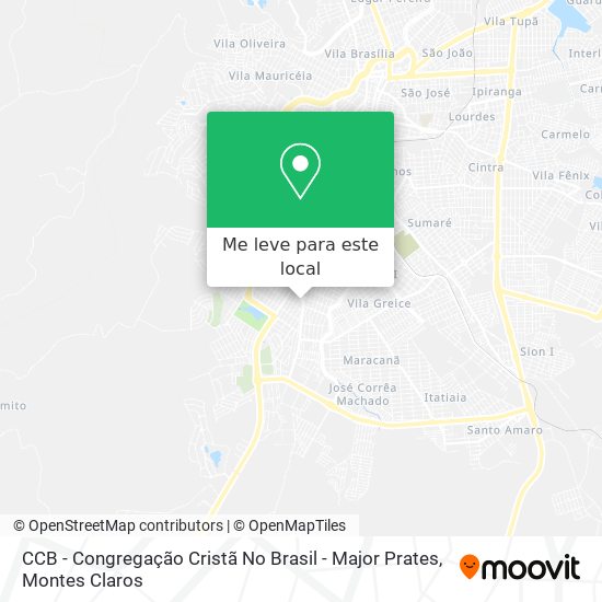 CCB - Congregação Cristã No Brasil - Major Prates mapa