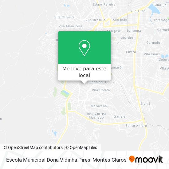 Escola Municipal Dona Vidinha Pires mapa