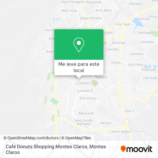 Café Donuts Shopping Montes Claros mapa