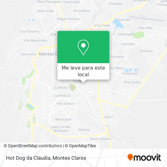 Hot Dog da Cláudia mapa