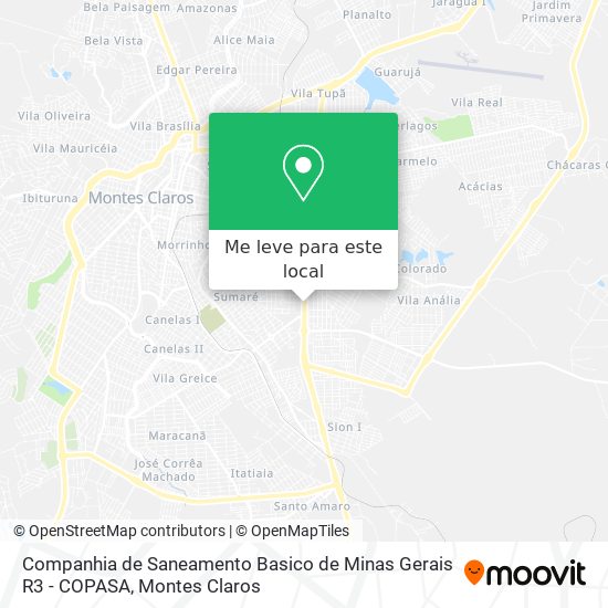 Companhia de Saneamento Basico de Minas Gerais R3 - COPASA mapa