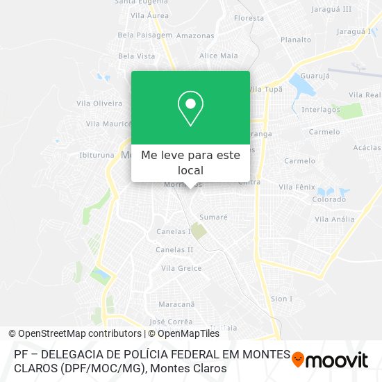 PF – DELEGACIA DE POLÍCIA FEDERAL EM MONTES CLAROS (DPF / MOC / MG) mapa