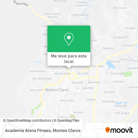 Academia Arena Fitness mapa