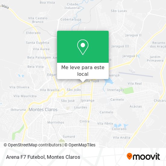 Arena F7 Futebol mapa