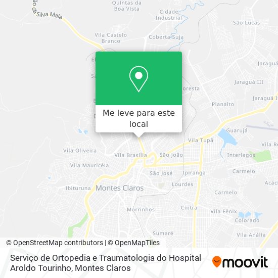 Serviço de Ortopedia e Traumatologia do Hospital Aroldo Tourinho mapa