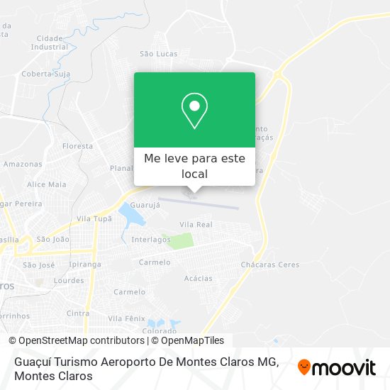 Guaçuí Turismo Aeroporto De Montes Claros MG mapa