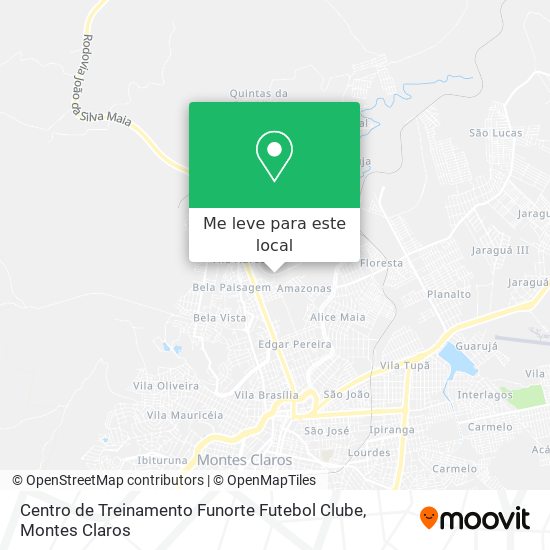 Centro de Treinamento Funorte Futebol Clube mapa