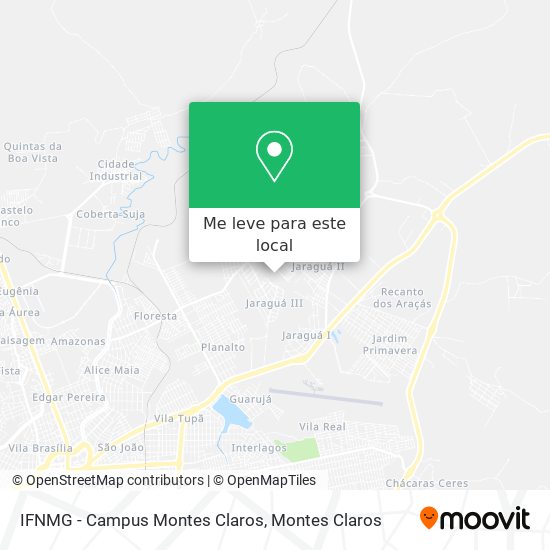 IFNMG - Campus Montes Claros mapa