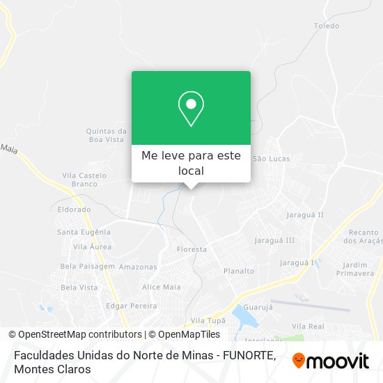 Faculdades Unidas do Norte de Minas - FUNORTE mapa