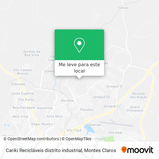 Cariki Recicláveis distrito industrial mapa