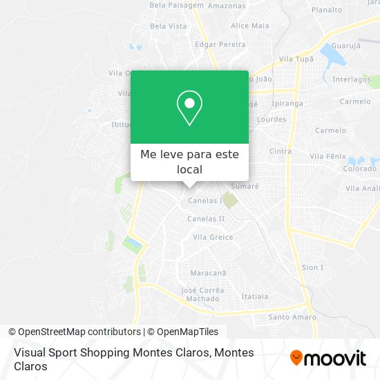 Visual Sport Shopping Montes Claros mapa