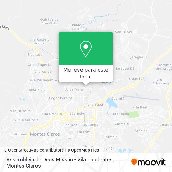 Assembleia de Deus Missão - Vila Tiradentes mapa