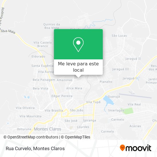 Rua Curvelo mapa