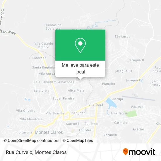 Rua Curvelo mapa