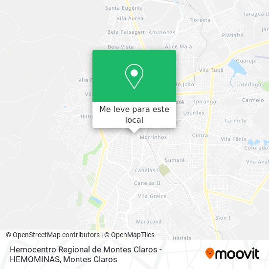 Hemocentro Regional de Montes Claros - HEMOMINAS mapa