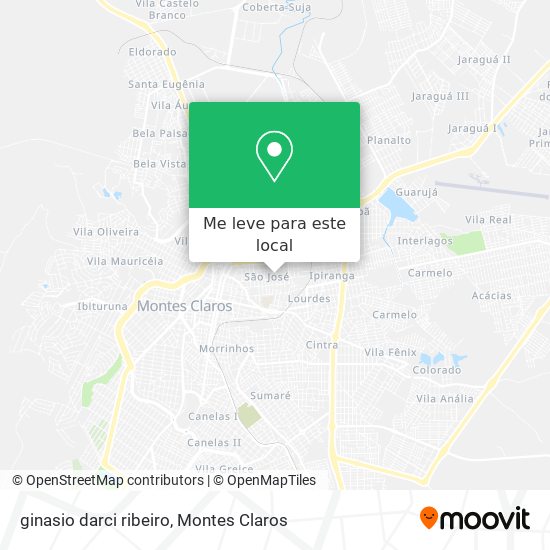 ginasio darci ribeiro mapa