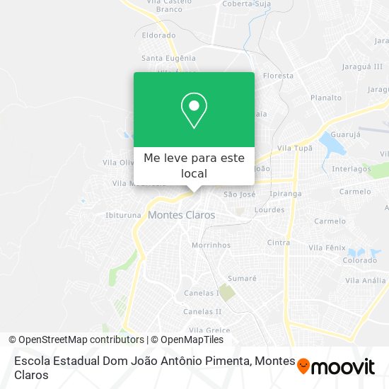 Escola Estadual Dom João Antônio Pimenta mapa