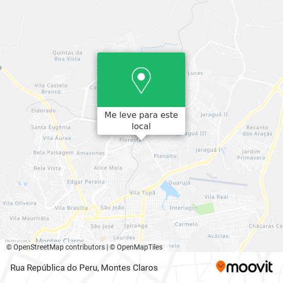 Rua República do Peru mapa
