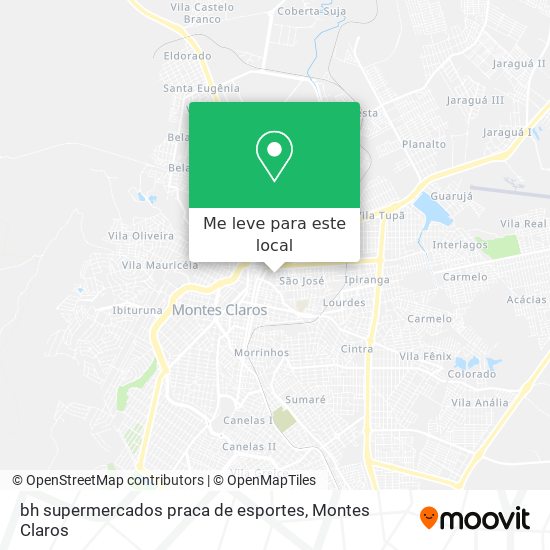 bh supermercados praca de esportes mapa