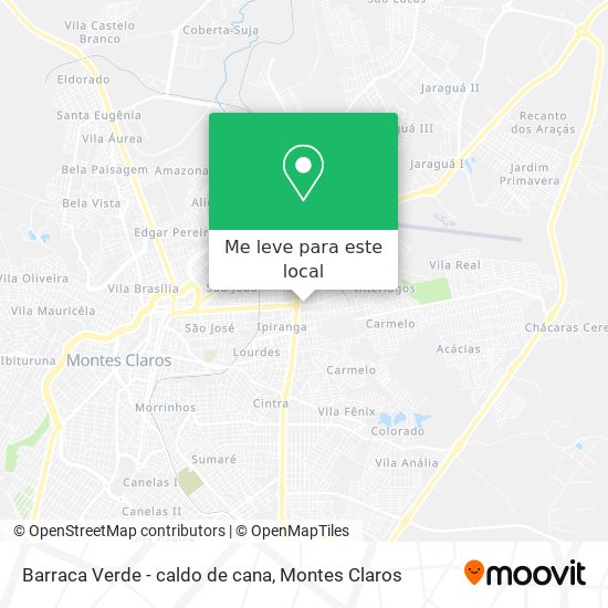 Barraca Verde - caldo de cana mapa