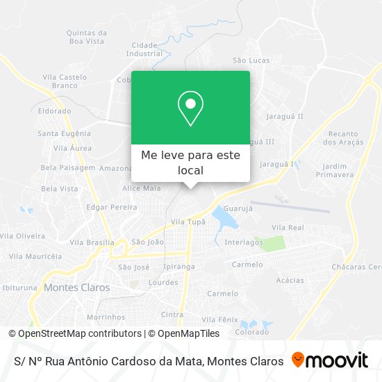 S/ Nº Rua Antônio Cardoso da Mata mapa