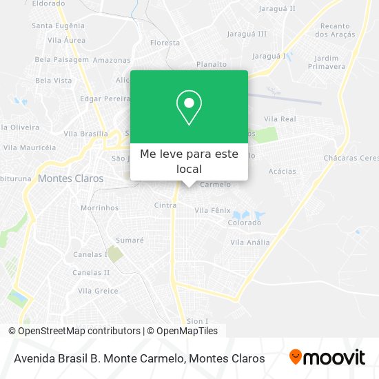 Avenida Brasil B. Monte Carmelo mapa