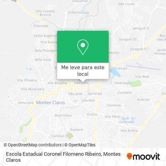 Escola Estadual Coronel Filomeno Ribeiro mapa