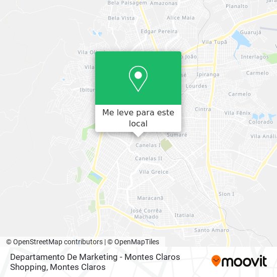 Departamento De Marketing - Montes Claros Shopping mapa