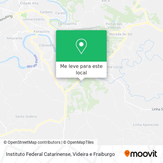 Instituto Federal Catarinense mapa