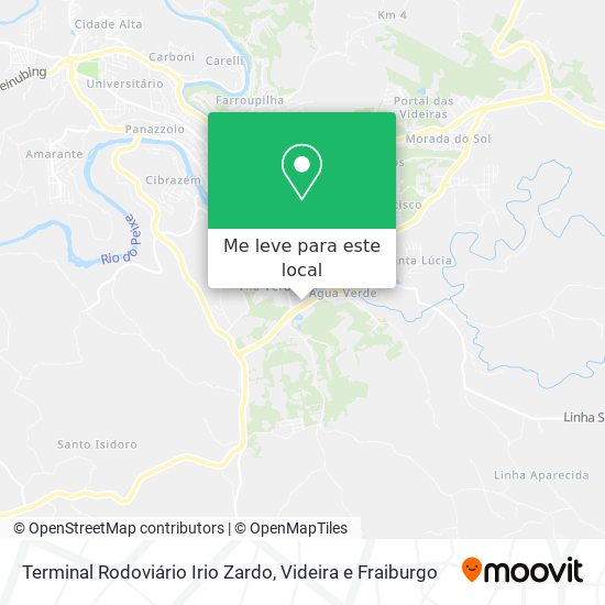 Terminal Rodoviário Irio Zardo mapa