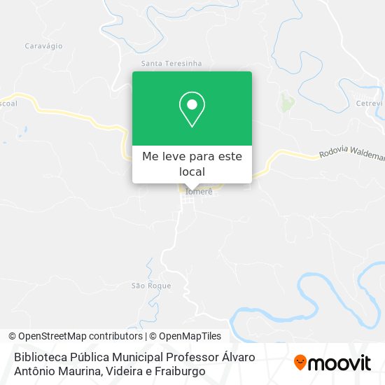 Biblioteca Pública Municipal Professor Álvaro Antônio Maurina mapa