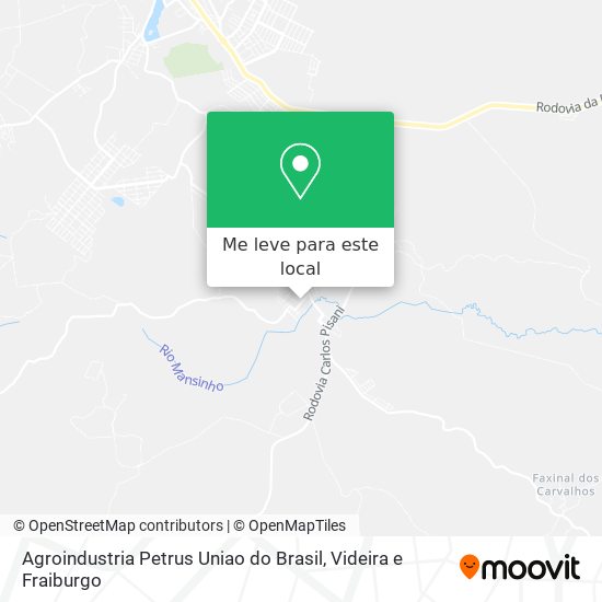 Agroindustria Petrus Uniao do Brasil mapa