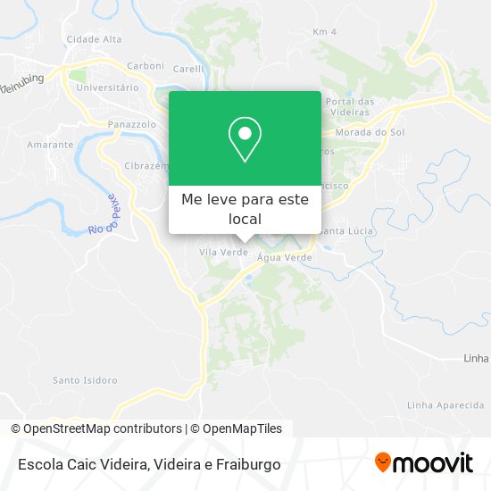 Escola Caic Videira mapa