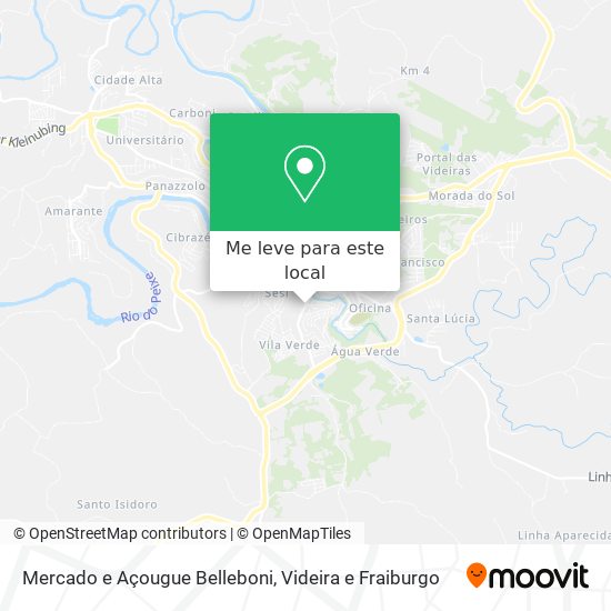 Mercado e Açougue Belleboni mapa