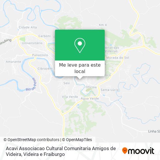 Acavi Associacao Cultural Comunitaria Amigos de Videira mapa