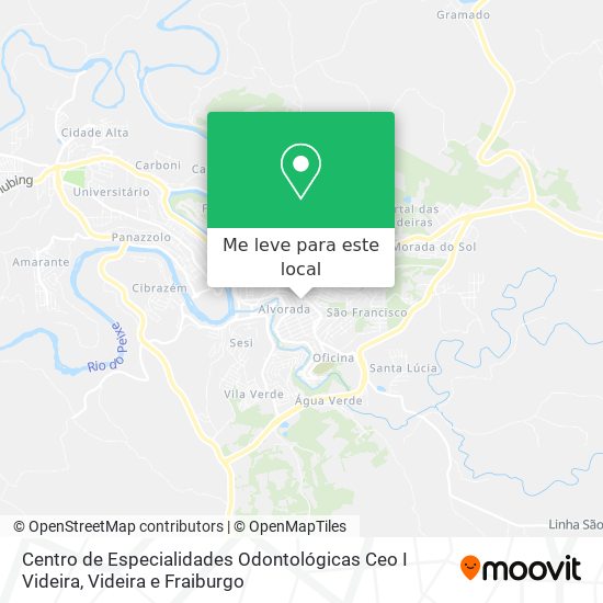 Centro de Especialidades Odontológicas Ceo I Videira mapa