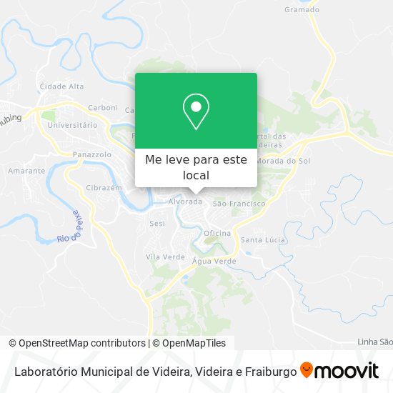 Laboratório Municipal de Videira mapa