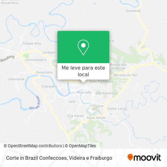 Corte in Brazil Confeccoes mapa