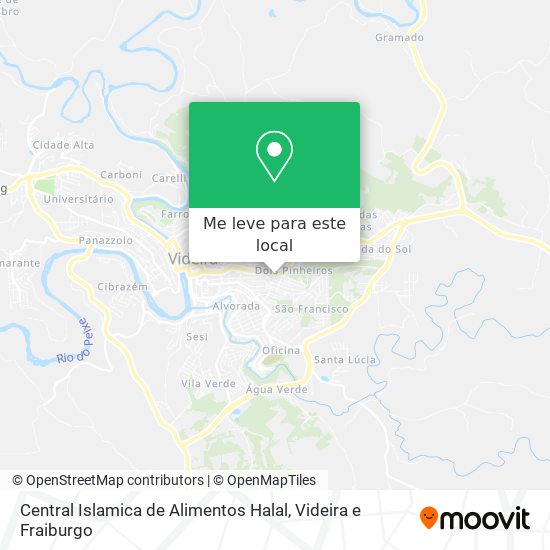 Central Islamica de Alimentos Halal mapa