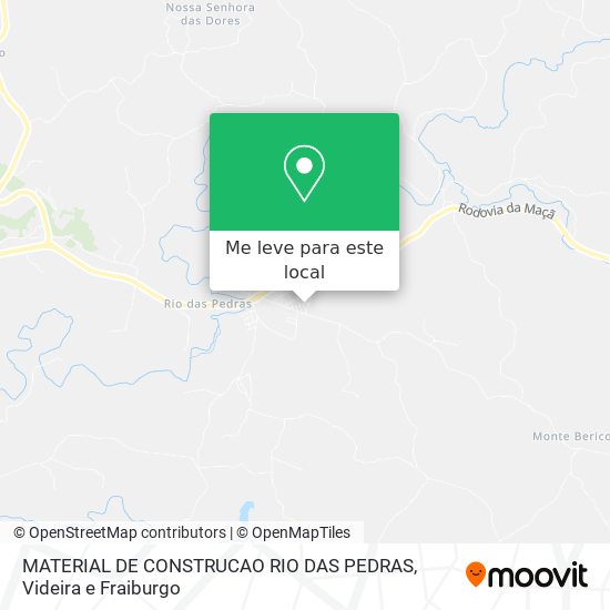 MATERIAL DE CONSTRUCAO RIO DAS PEDRAS mapa