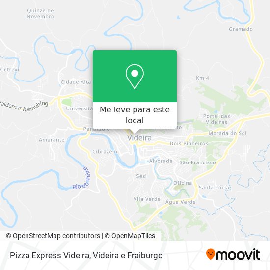 Pizza Express Videira mapa