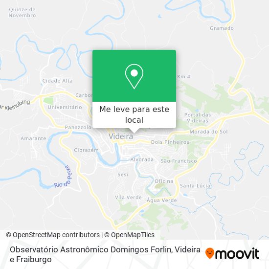 Observatório Astronômico Domingos Forlin mapa