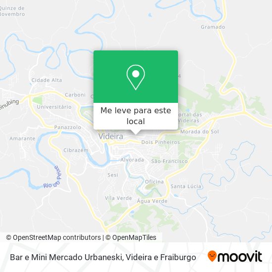 Bar e Mini Mercado Urbaneski mapa