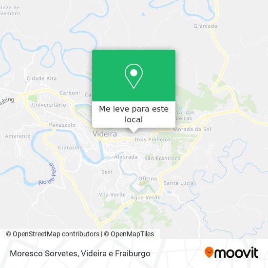 Moresco Sorvetes mapa