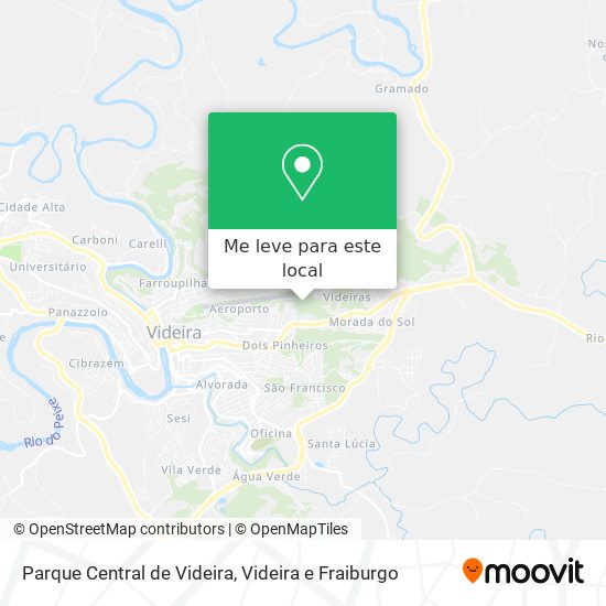 Parque Central de Videira mapa