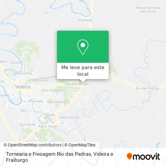 Tornearia e Fresagem Rio das Pedras mapa