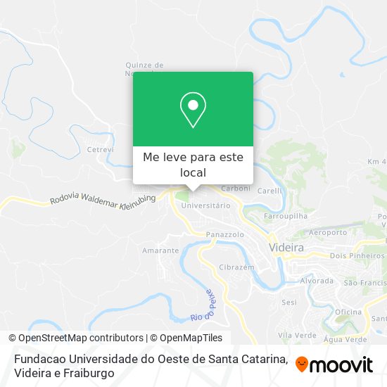 Fundacao Universidade do Oeste de Santa Catarina mapa