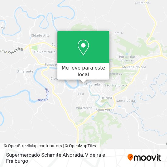 Supermercado Schimite Alvorada mapa