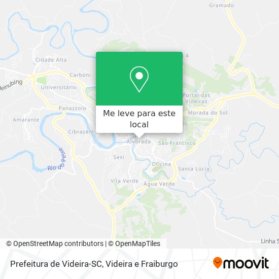 Prefeitura de Videira-SC mapa